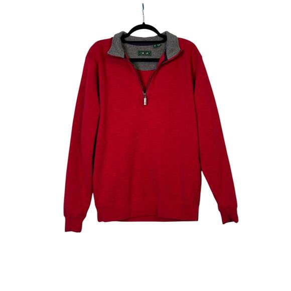 Orvis red 1/4 zip neck pullover sweater size Small - Picture 10 of 10